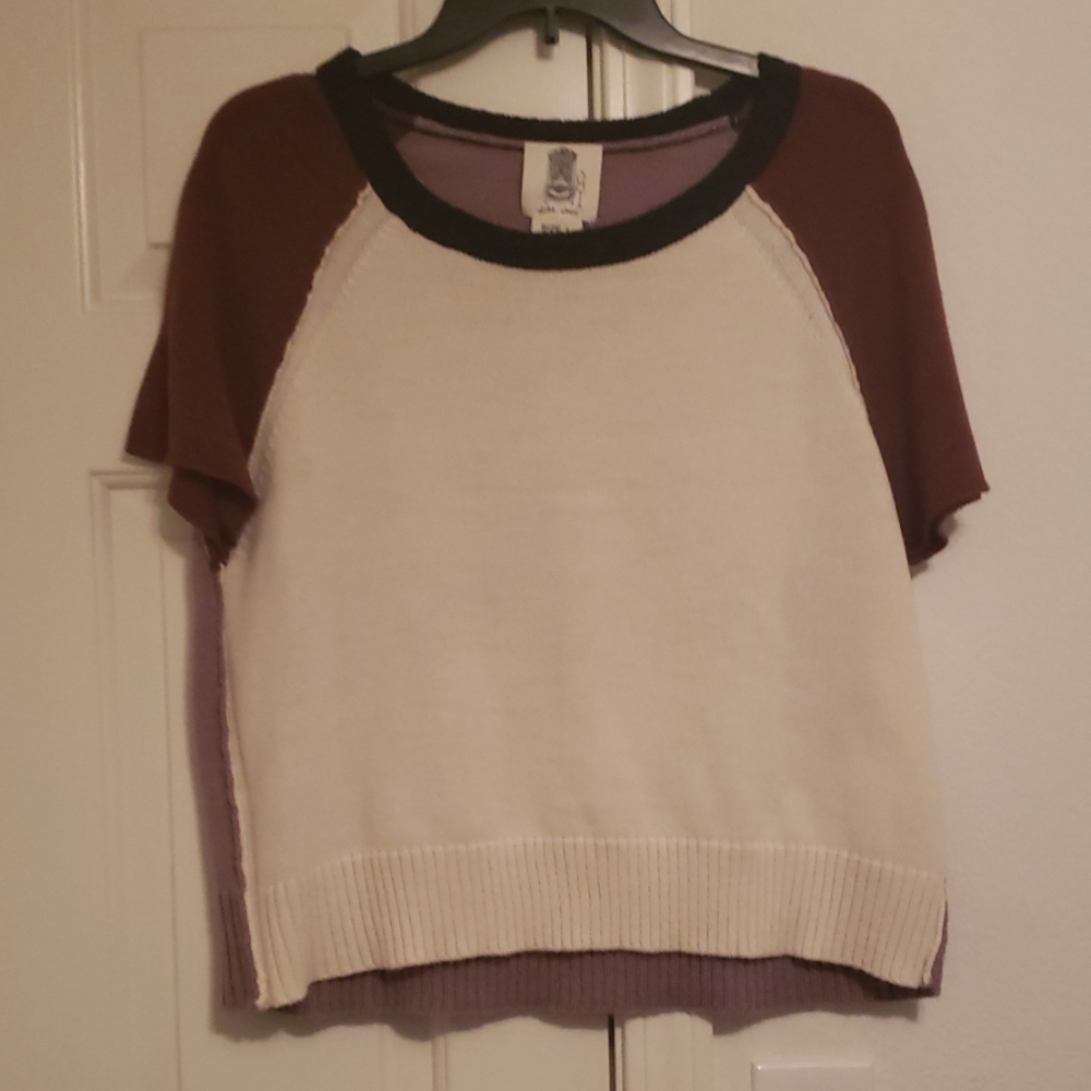 Anthropologie short sleeve sweater